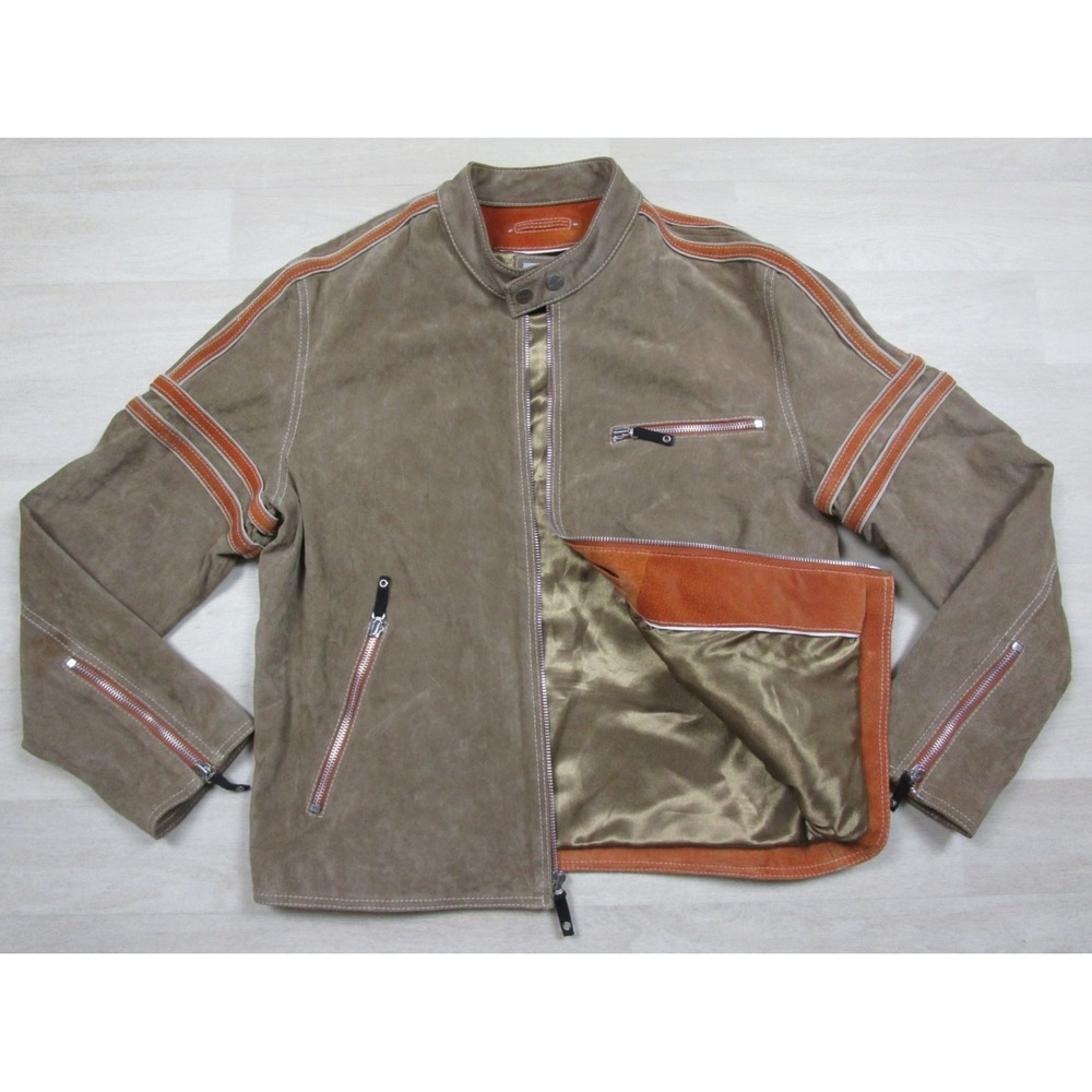 Vintage Y2K Wilsons Leather M. Julian Cafe Racer Suede Leather Jacket Men's (M)